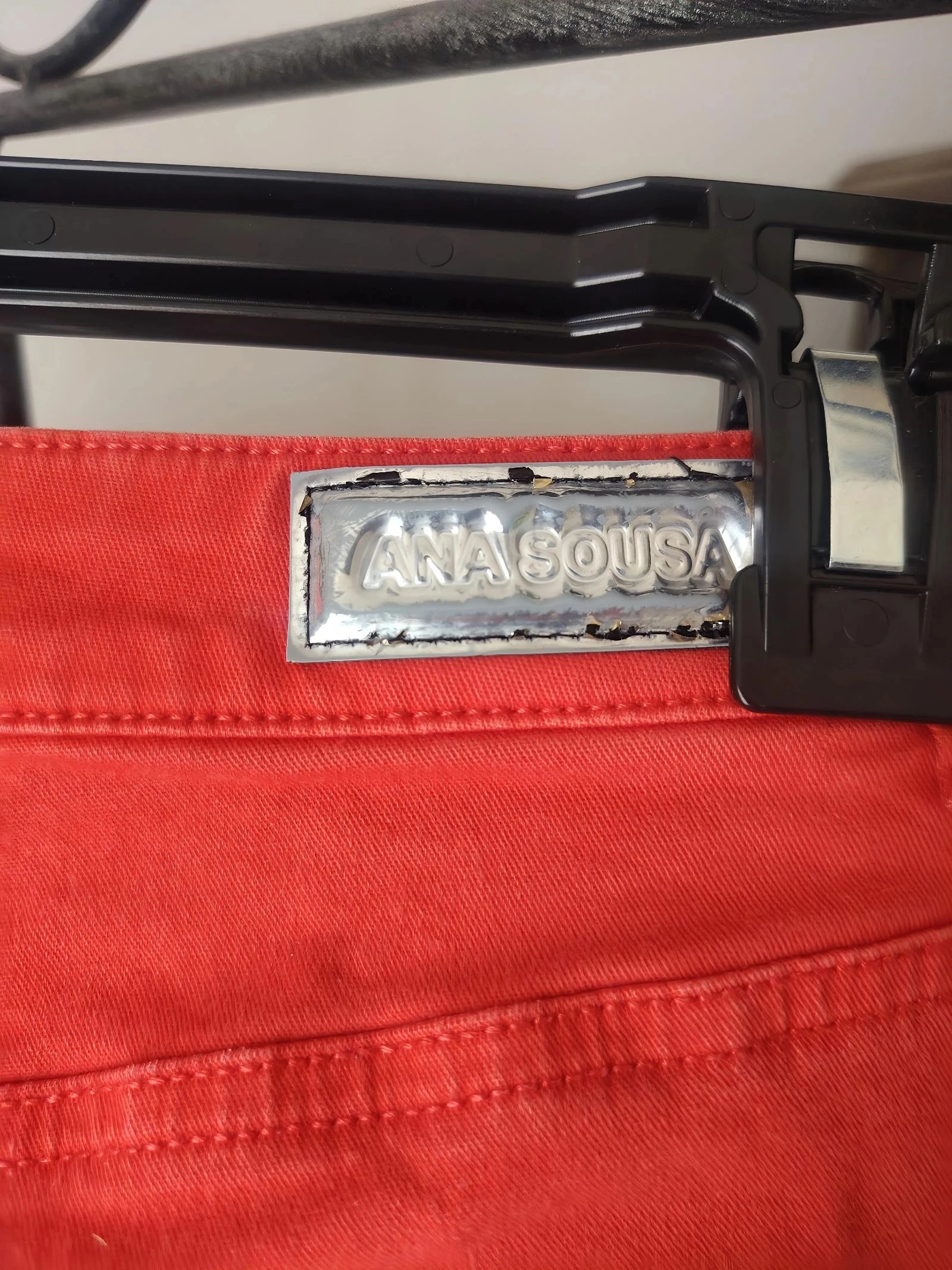 Jeans vermelho feminino tamanho 36 Ana Sousa – photo 8